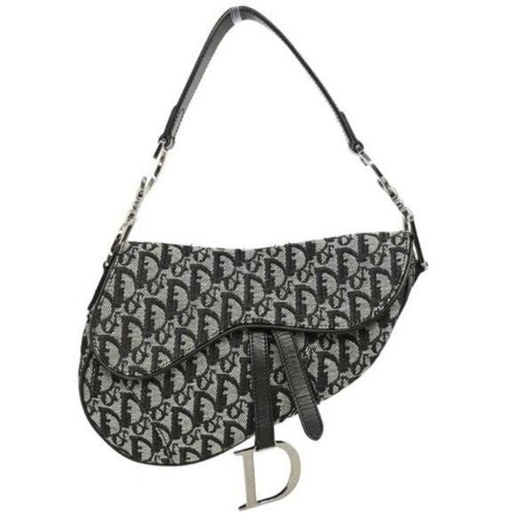 Christian Dior Black Trotter Saddle Handbag - Picture 1 of 10
